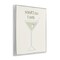Stupell Industries Minimal Martini Time Wall Plaque Design by Grace Popp
